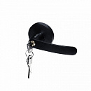 Внешняя нажимная ручка на накладке Doorlock V PD700/H15 серия Variant, черная, с цилиндром. Для накладной антипаники PD700RA.