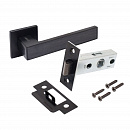 АЛЛЮР АРТ  "ЛАНА" BL/BL+L45-8 BL (86150/S45) матовый черный Комплект ручка и защелка (20)