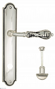 Дверная ручка Venezia "MONTE CRISTO" WC-2 на планке PL98 натуральное серебро + черный