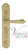 Дверная ручка Venezia ART "VIGNOLE" на планке PL02 слоновая кость + золото