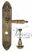 Дверная ручка Venezia "ANNETA" WC-4 на планке PL90 матовая бронза