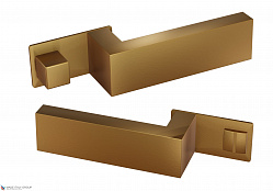 Дверная ручка на прямоугольном основании Fratelli Cattini "NM-599" 4-KD золото крайола