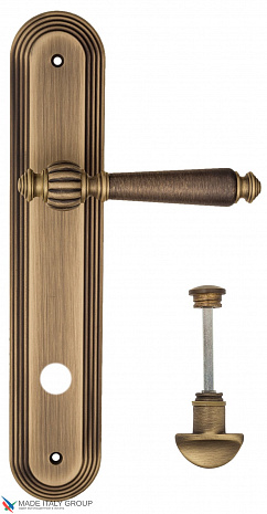 Дверная ручка на планке Fratelli Cattini "MARANI" WC-2 PL288-BY матовая бронза
