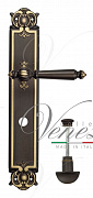 Дверная ручка Venezia "PELLESTRINA" WC-2 на планке PL97 темная бронза