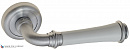 Дверная ручка на круглом основании Fratelli Cattini "GRACIA CERAMICA BIANCO" D1-CS матовый хром