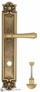 Дверная ручка Venezia "CALLISTO" WC-2 на планке PL97 французское золото + коричневый