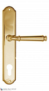 Дверная ручка на планке Fratelli Cattini "FARFALLA" CYL PL02-OLV полированная латунь