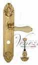 Дверная ручка Venezia "COLOSSEO" белая керамика паутинка WC-4 на планке PL90 полированная латунь
