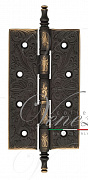 Дверная петля универсальная латунная с узором Venezia CRS012 152x89x4 темная бронза
