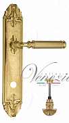 Дверная ручка Venezia "MOSCA" WC-4 на планке PL90 полированная латунь