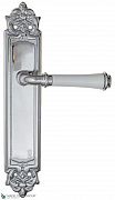 Дверная ручка на планке Fratelli Cattini "GRACIA CERAMICA BIANCO" PL96-CR полированный хром