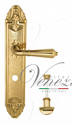 Дверная ручка Venezia "VIGNOLE" WC-2 на планке PL90 полированная латунь