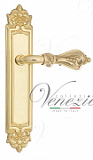 Дверная ручка Venezia "FLORENCE" на планке PL96 полированная латунь