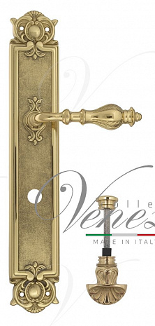 Дверная ручка Venezia "GIFESTION" WC-4 на планке PL97 полированная латунь