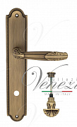 Дверная ручка Venezia "ANGELINA" WC-4 на планке PL98 матовая бронза