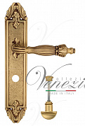 Дверная ручка Venezia "OLIMPO" WC-2 на планке PL90 французское золото + коричневый