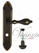 Дверная ручка Venezia "ANAFESTO" WC-2 на планке PL90 темная бронза