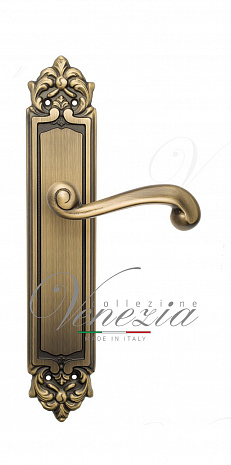 Дверная ручка Venezia "CARNEVALE" WC-2 на планке PL96 матовая бронза