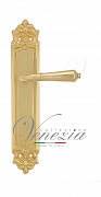 Дверная ручка Venezia "VIGNOLE" на планке PL96 полированная латунь