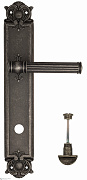 Дверная ручка Venezia "IMPERO" WC-2 на планке PL97 античное серебро