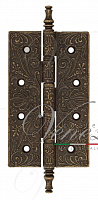Дверная петля универсальная латунная с узором Venezia CRS012 152x89x4 античная бронза