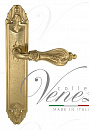 Дверная ручка Venezia "FLORENCE" на планке PL90 полированная латунь