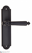 Дверная ручка на планке Fratelli Cattini "TORCELLO" PL248-NM матовый черный