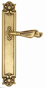 Дверная ручка Venezia "OPERA" на планке PL97 французское золото + коричневый