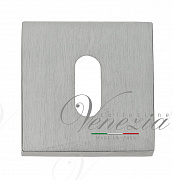 Накладка дверная квадратная под ключ буратино Venezia Unique KEY-20 матовый хром 2 шт.