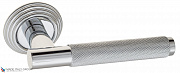 Дверная ручка на круглом основании Fratelli Cattini "UNA X" D8-CR полированный хром