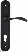 Дверная ручка на планке Fratelli Cattini "LUCCIA" CYL PL288-NM матовый черный