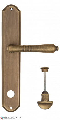 Дверная ручка на планке Fratelli Cattini "TOSCANA" WC-2 PL02-BY матовая бронза