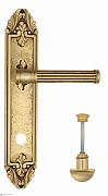 Дверная ручка Venezia "IMPERO" WC-2 на планке PL90 французcкое золото + коричневый