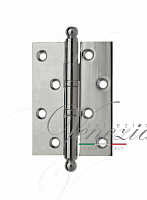 Дверная петля универсальная латунная с круглым колпачком Venezia CRS010 102x76x3 полированный хром