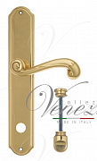 Дверная ручка Venezia "CARNEVALE" WC-2 на планке PL02 полированная латунь