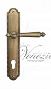 Дверная ручка Venezia "PELLESTRINA" CYL на планке PL98 матовая бронза