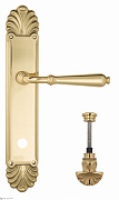 Дверная ручка Venezia "CLASSIC" WC-4 на планке PL87 полированная латунь