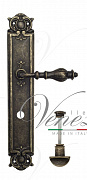 Дверная ручка Venezia "GIFESTION" WC-2 на планке PL97 античная бронза