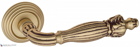 Дверная ручка Venezia "OLIMPO" D8 французское золото + коричневый
