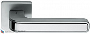 Дверная ручка на квадратном основании COLOMBO Tecno MO11RSB-CR5  матовый хром / полированный хром
