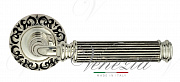 Дверная ручка Venezia "MOSCA" D4 натуральное серебро + черный