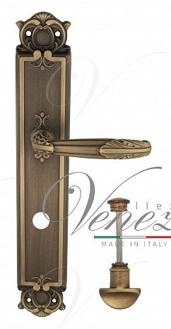 Дверная ручка Venezia "ANGELINA" WC-2 на планке PL97 матовая бронза