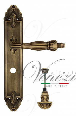 Дверная ручка Venezia "OLIMPO" WC-4 на планке PL90 матовая бронза