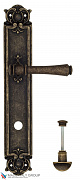Дверная ручка Venezia "CALLISTO" WC-2 на планке PL97 античная бронза