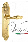 Дверная ручка Venezia "CASANOVA" на планке PL90 полированная латунь