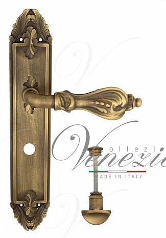 Дверная ручка Venezia "FLORENCE" WC-2 на планке PL90 матовая бронза