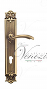 Дверная ручка Venezia "VERSALE" CYL на планке PL97 матовая бронза