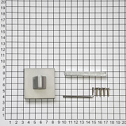 Поворотная кнопка DL TK08/S/8/45 MBSN (матовый никель) для задвижек, квадратная розетка, шпиндель 8x45мм
