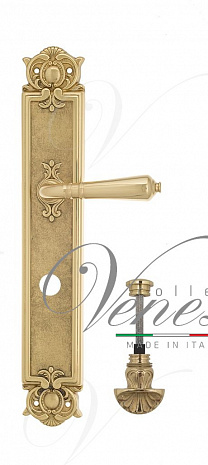 Дверная ручка Venezia "VIGNOLE" WC-4 на планке PL97 полированная латунь