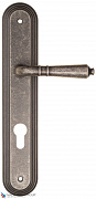 Дверная ручка на планке Fratelli Cattini "TOSCANA" CYL PL288-IA античное серебро